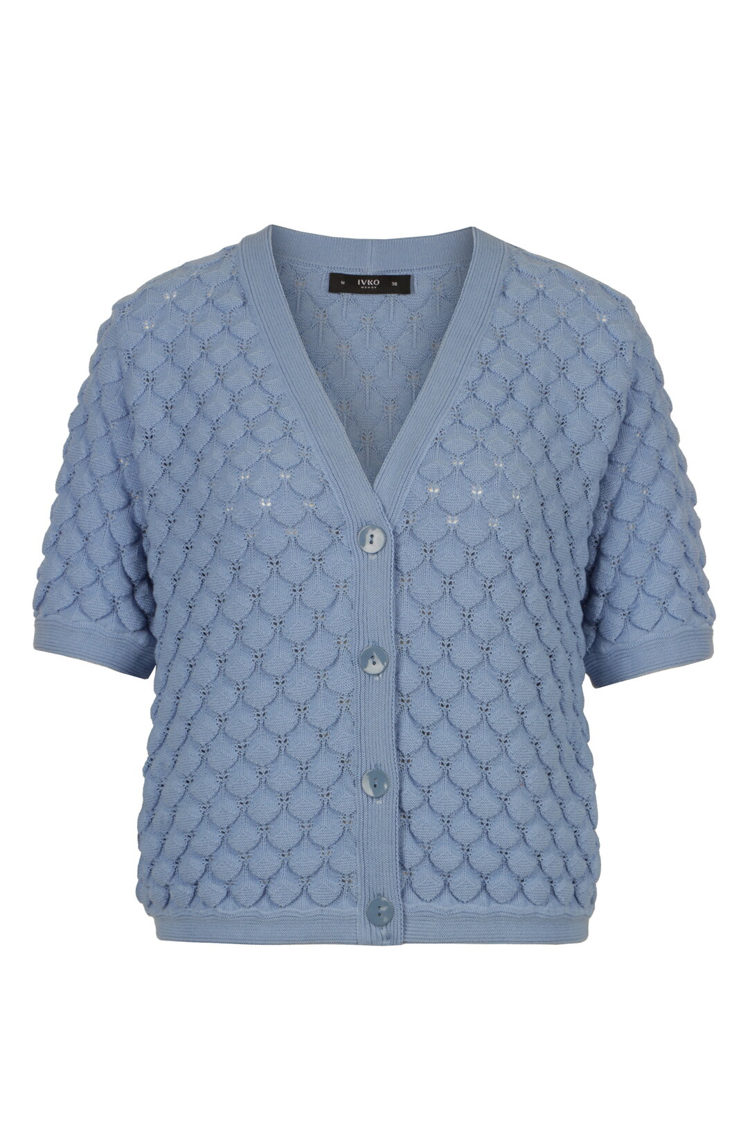 Kurzärmeliger Cardigan, Strukturmuster