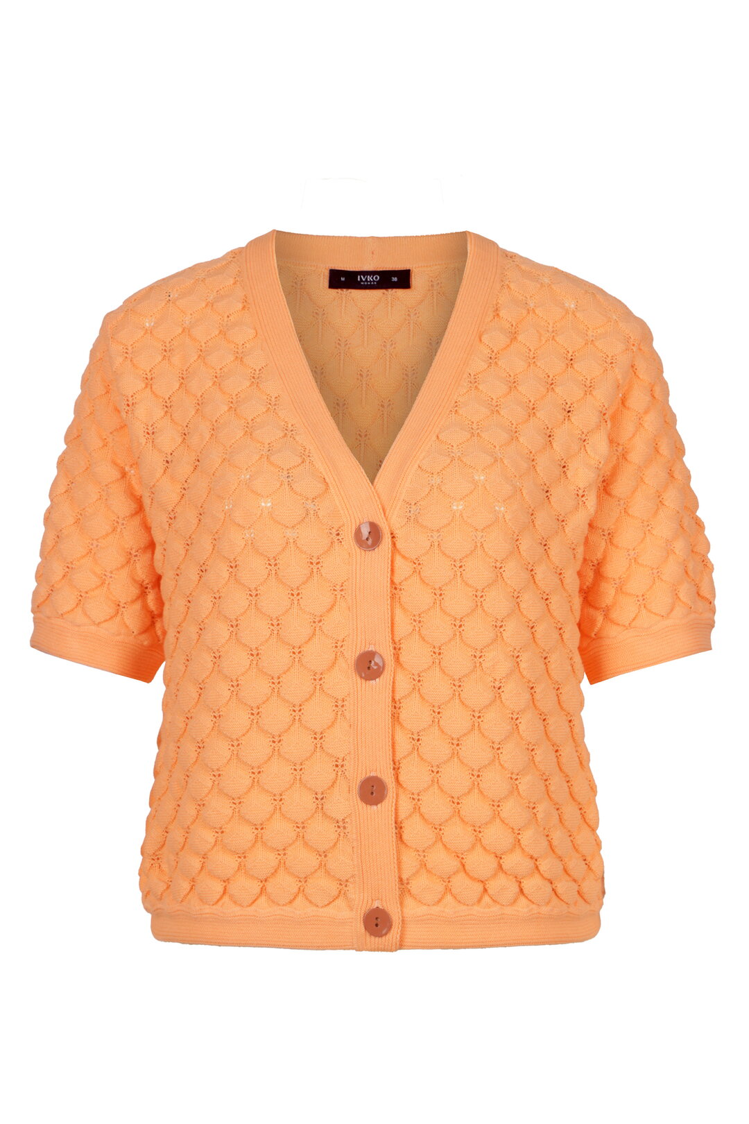 Kurzärmeliger Cardigan, Strukturmuster