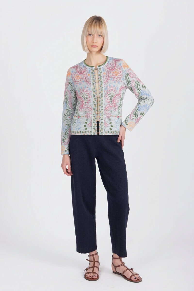 Jacquard Cardigan, Ornament Pattern