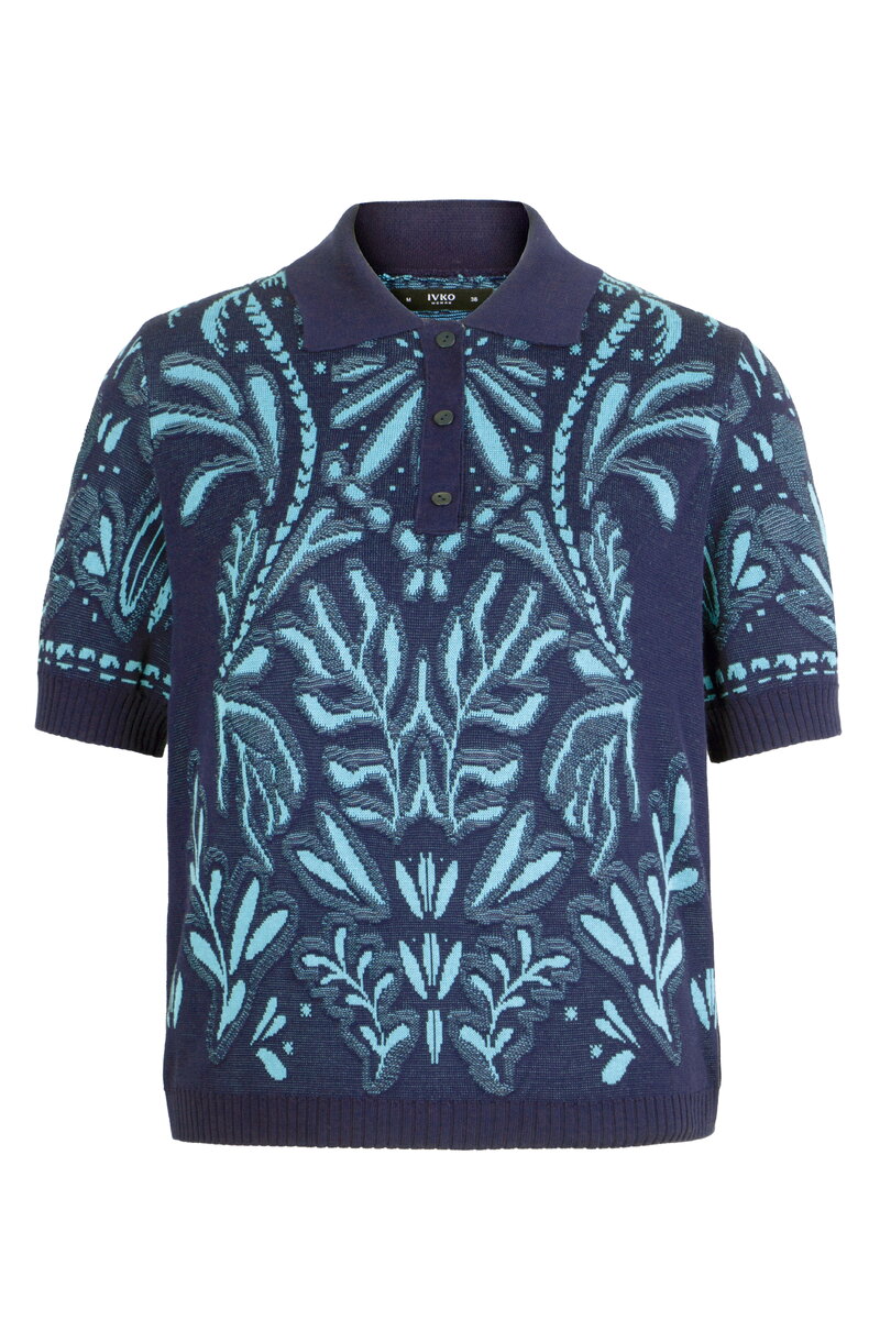 Jacquard Pullover, Urban Botanic Pattern