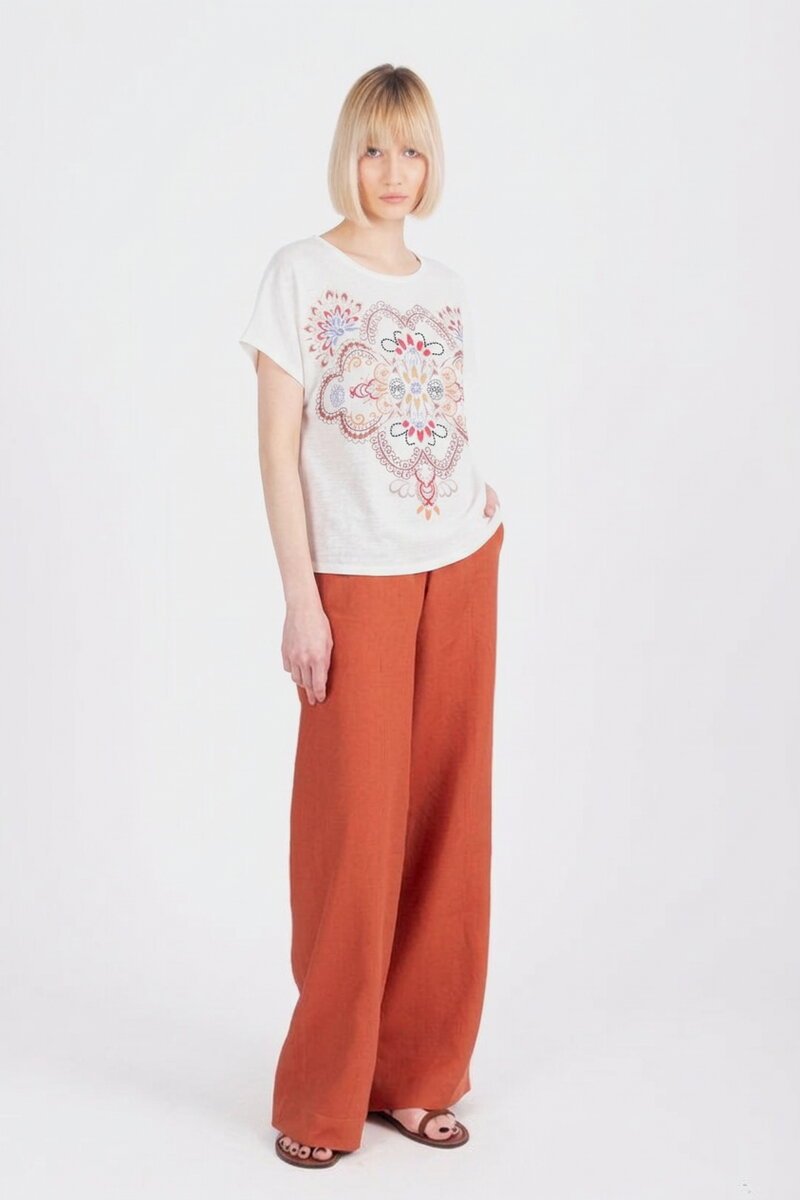 Pullover with Embroidery, Ornament Pattern