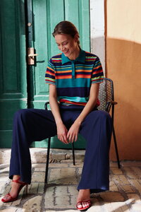 Jacquard Pullover, Stripe Pattern