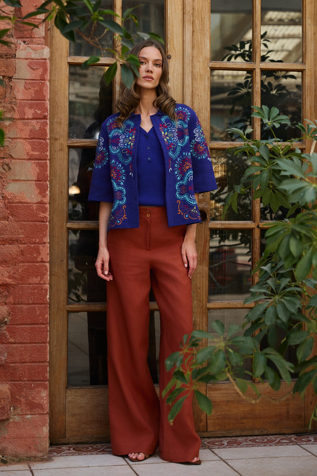 Jacket with Embroidery, Ornament Pattern