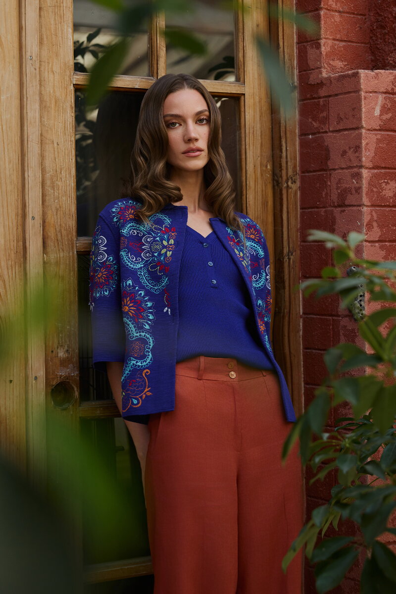 Jacket with Embroidery, Ornament Pattern