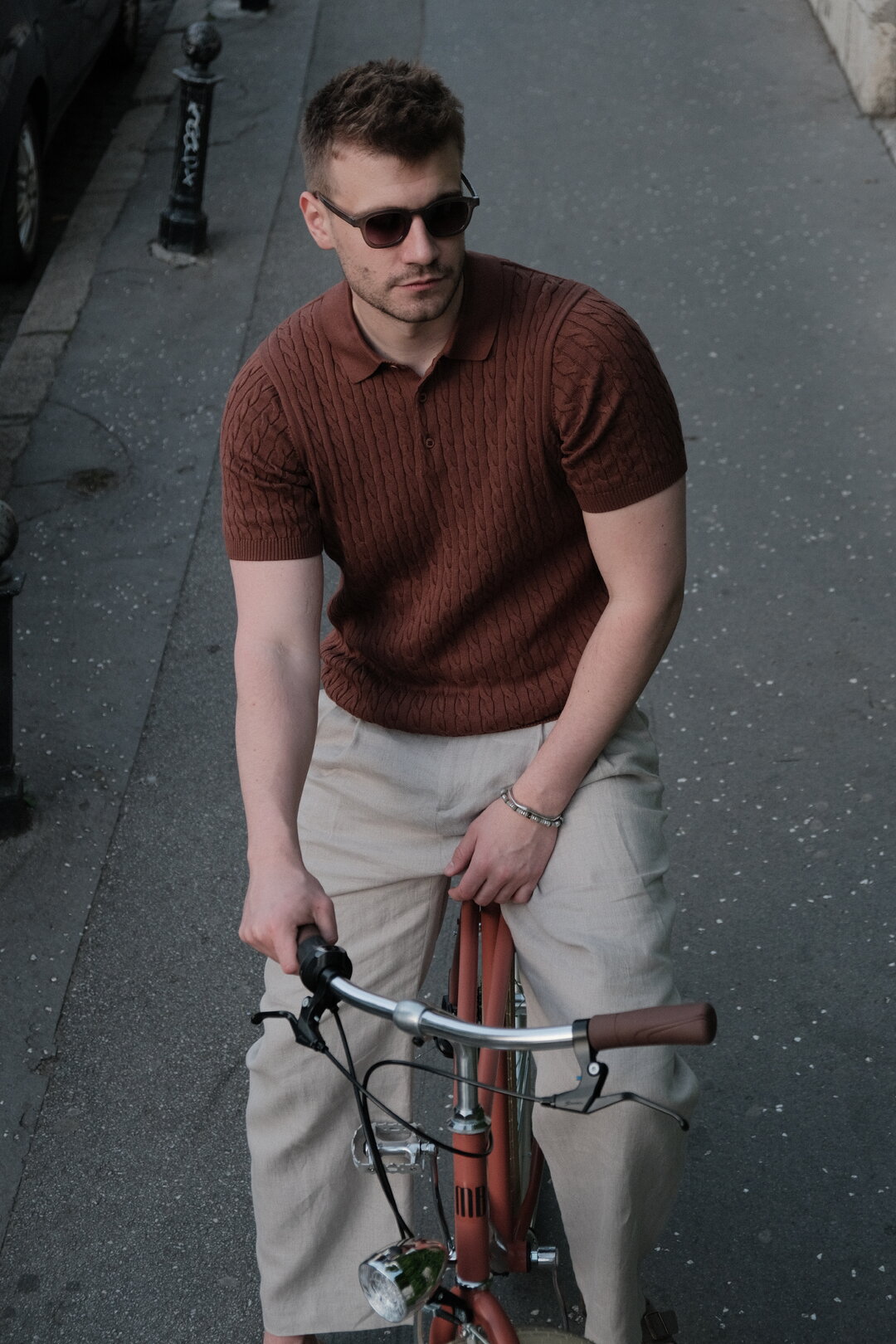 Cable Knit Polo