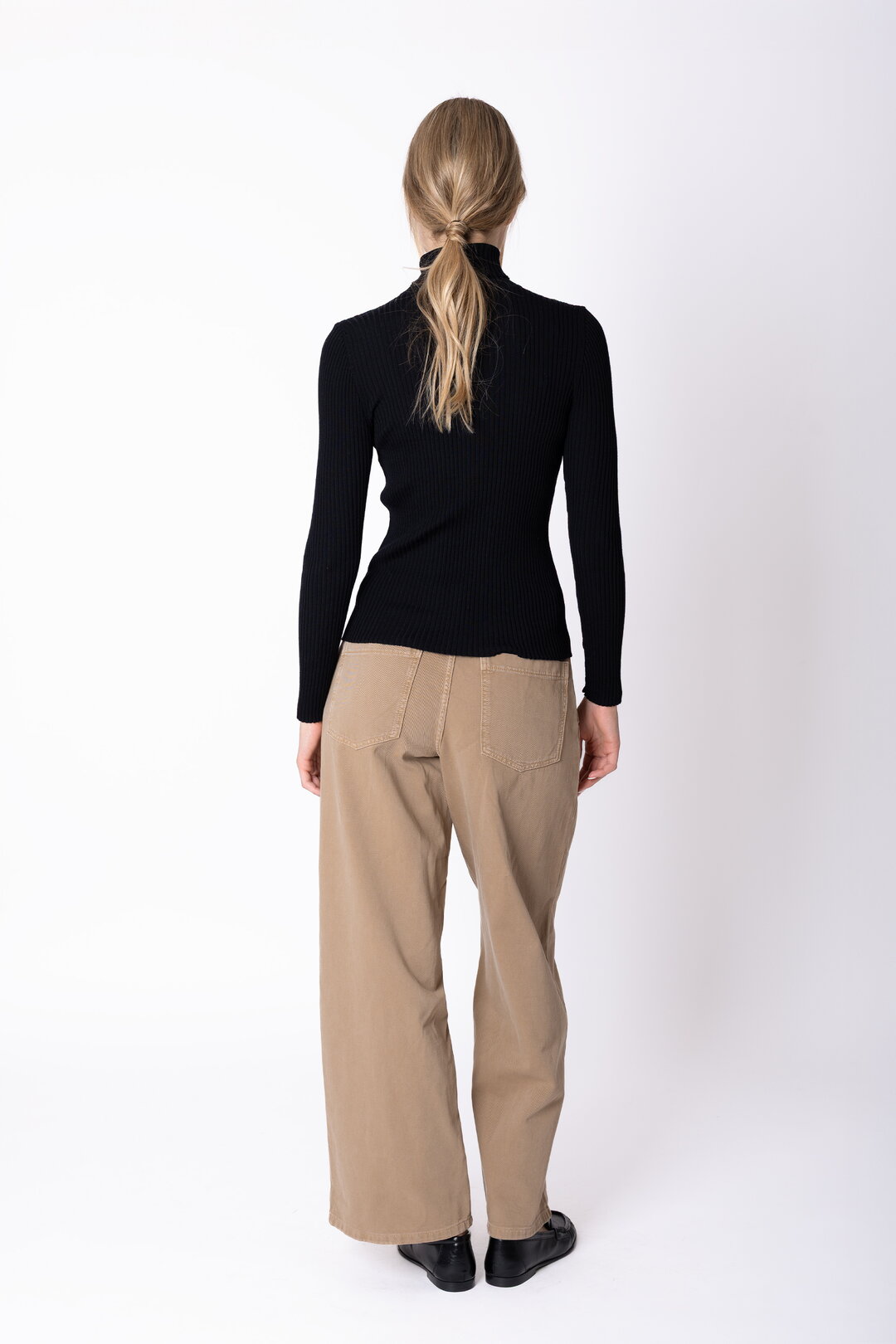 Merino-Ripp Rollkragenpullover