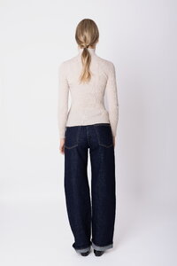Merino-Ripp Rollkragenpullover