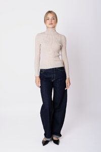Merino-Ripp Rollkragenpullover