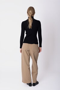 Merino-Ripp Rollkragenpullover