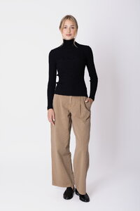 Merino-Ripp Rollkragenpullover
