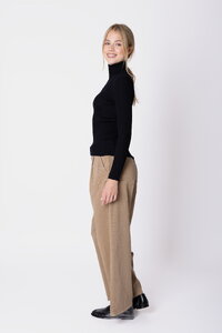 Merino-Ripp Rollkragenpullover
