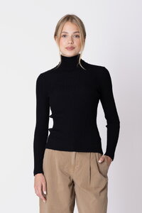 Merino-Ripp Rollkragenpullover