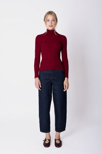Merino-Ripp Rollkragenpullover