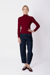 Merino-Ripp Rollkragenpullover
