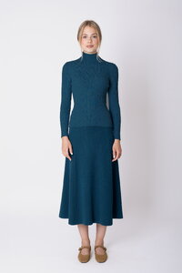 Merino-Ripp Rollkragenpullover
