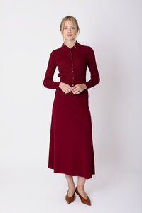Ribb Knit-Skirt Dualsoft