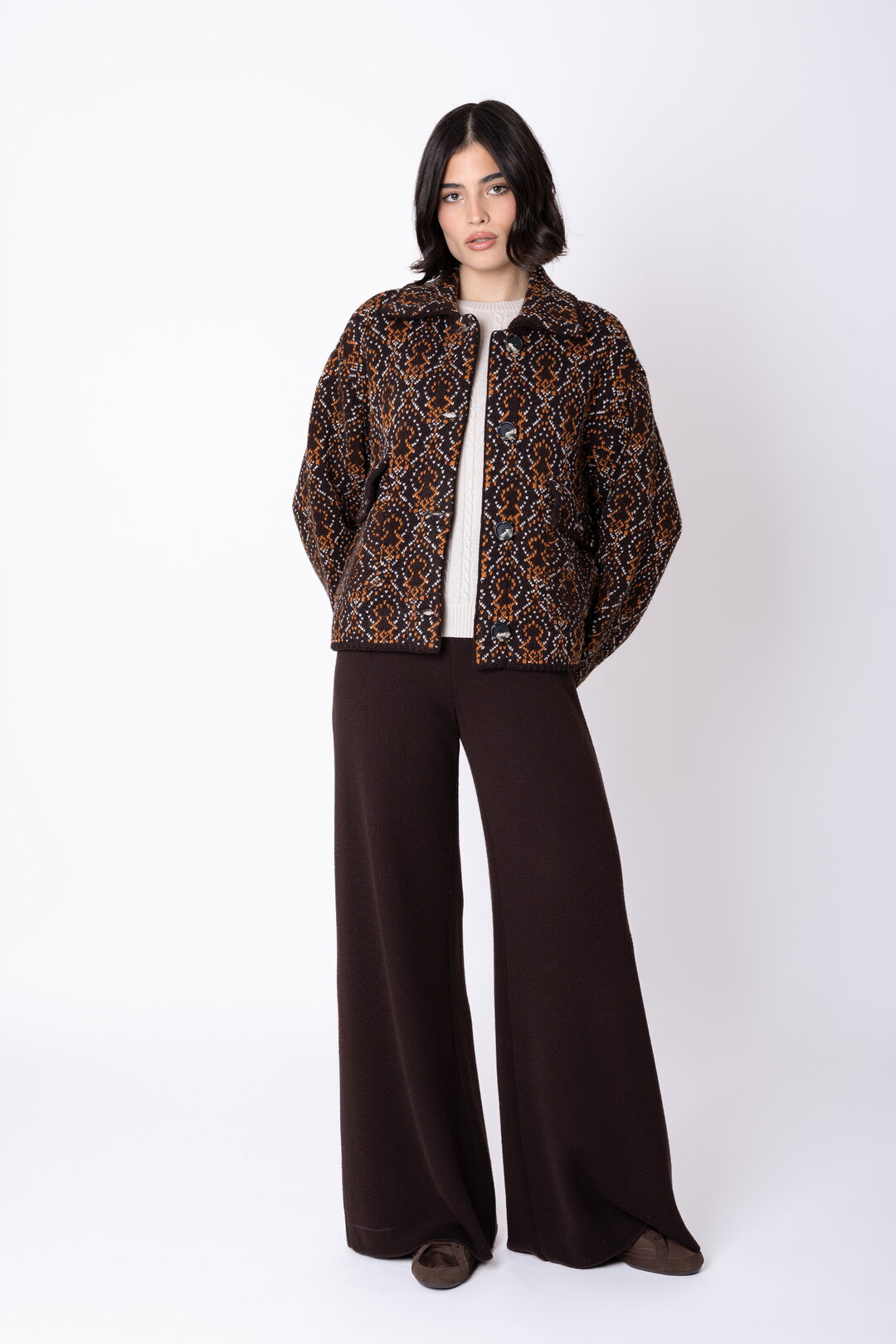 Short Knit Jacket Fika Floral