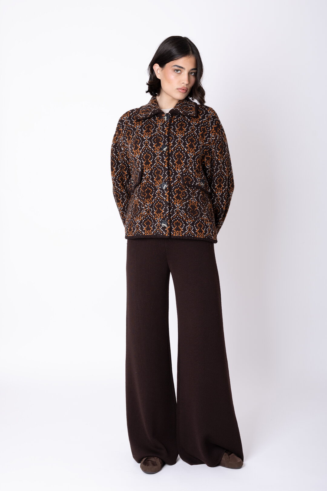 Short Knit Jacket Fika Floral