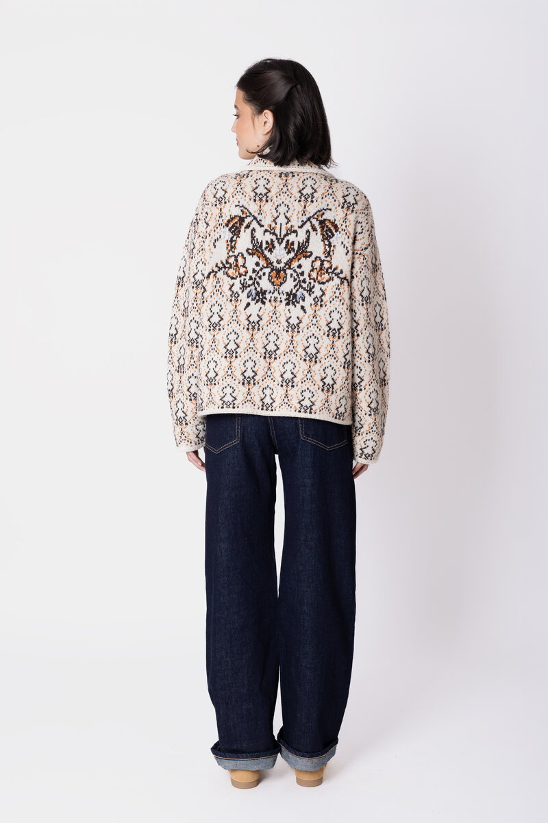 Kurze Strickjacke Fika Floral