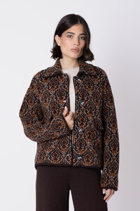 Short Knit Jacket Fika Floral