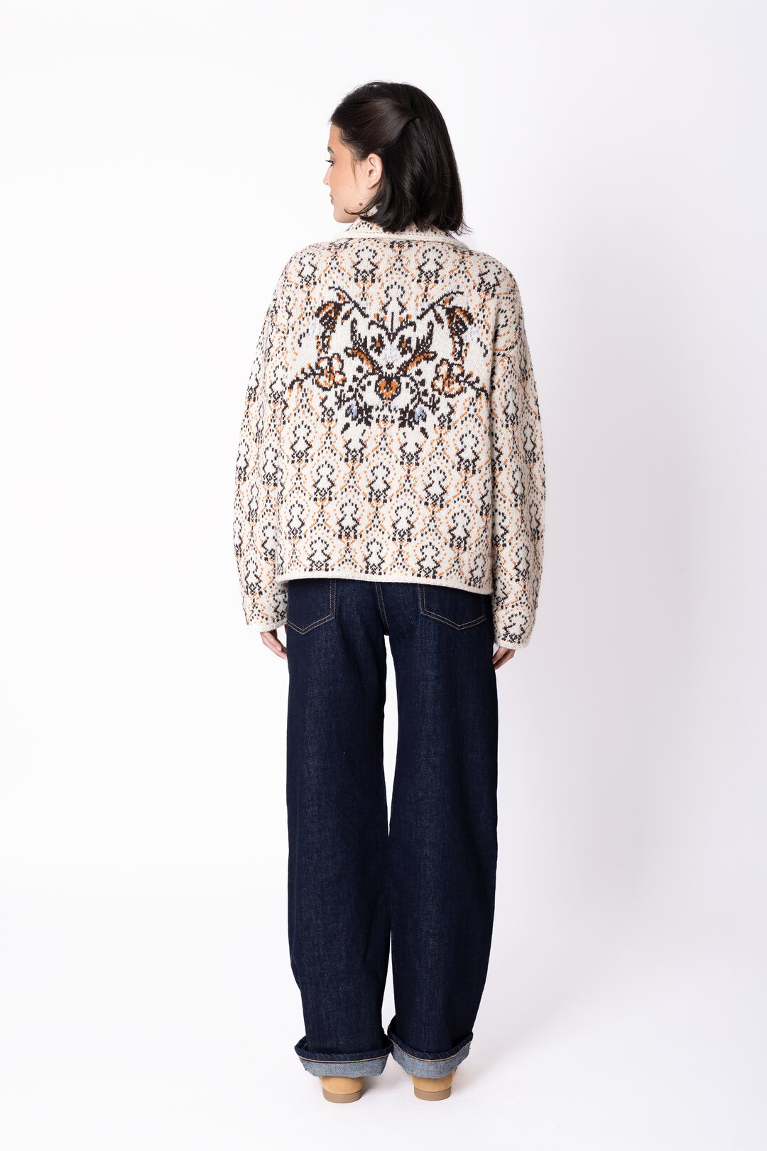 Kurze Strickjacke Fika Floral