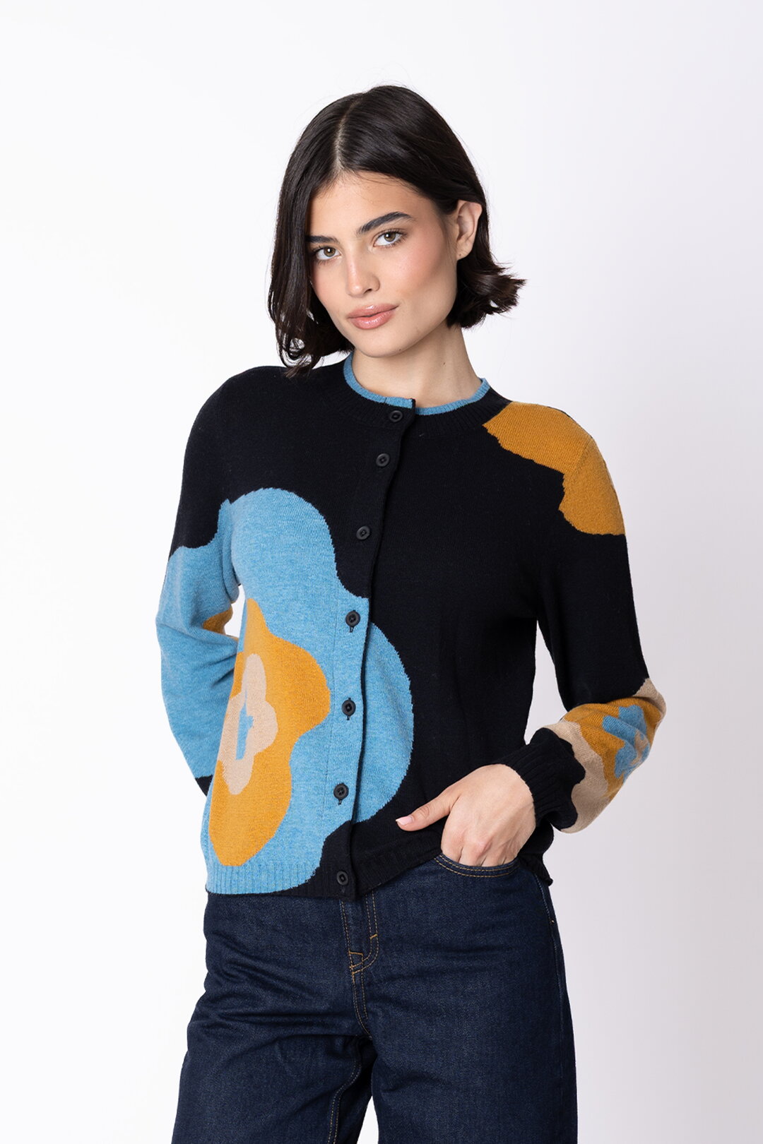 Cardigan Imprint Bloom
