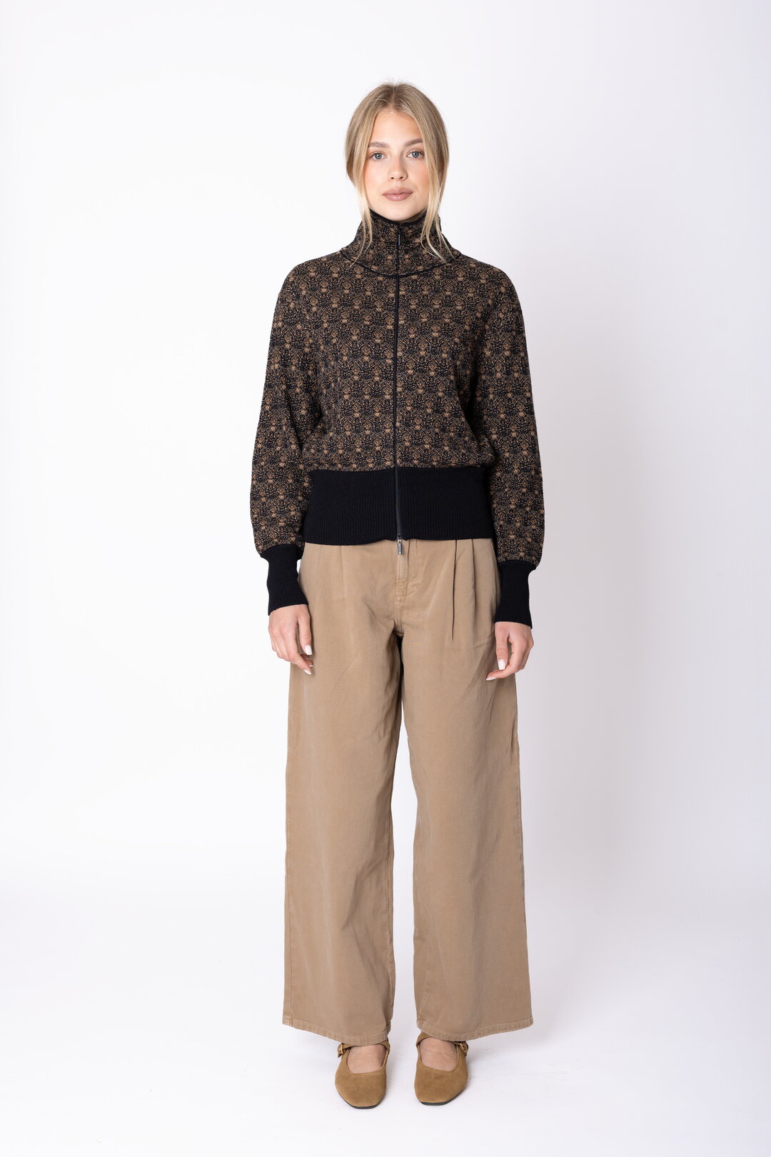 Zip Cardigan Fika Floral