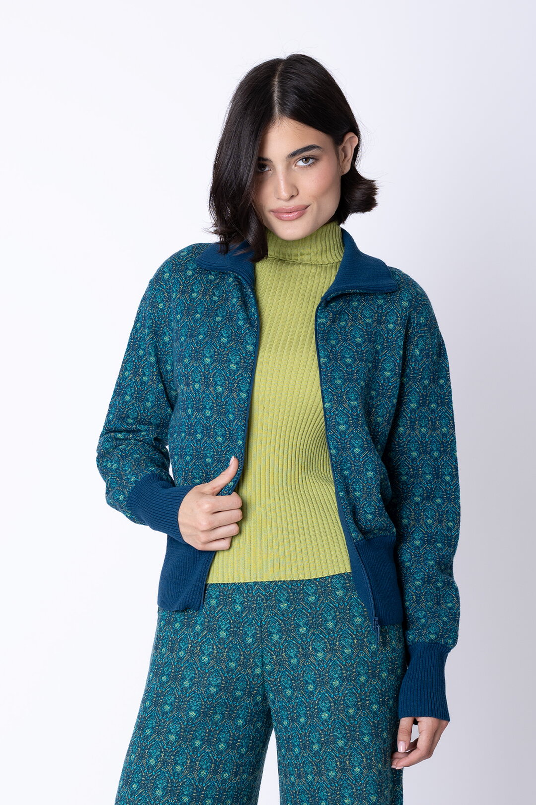 Zip Kardigan Fika Floral