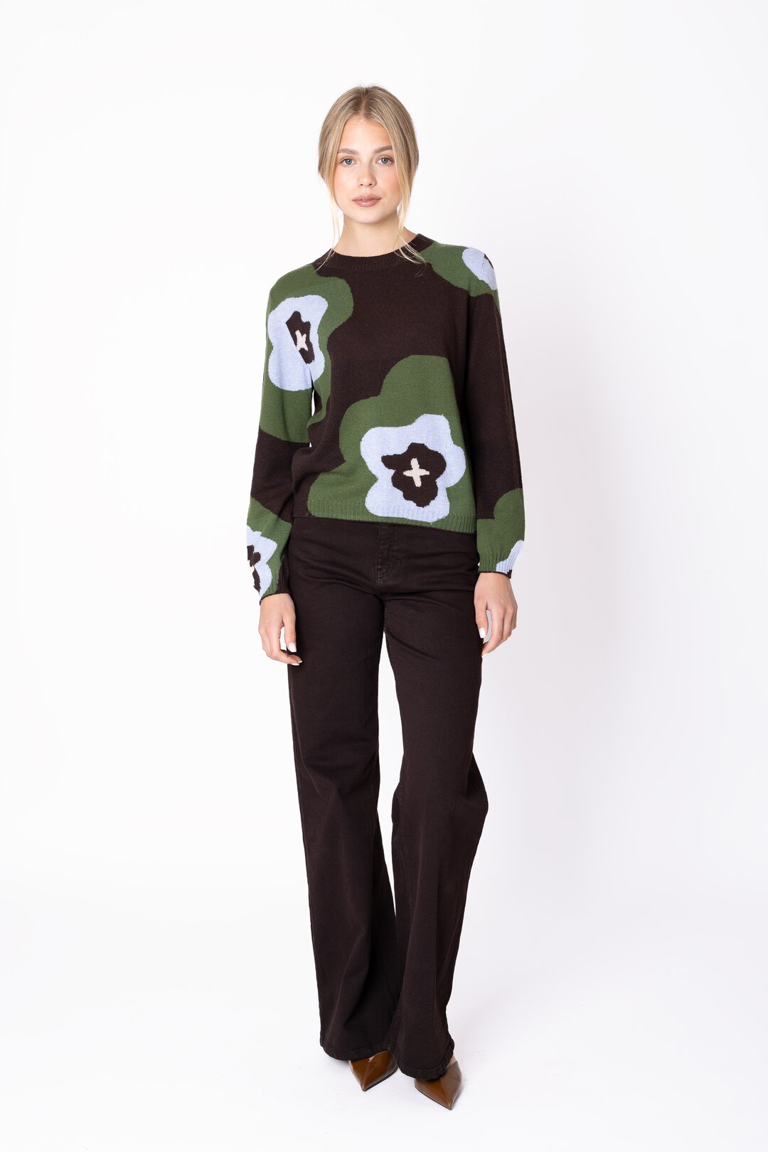 Wollpullover Imprint Bloom