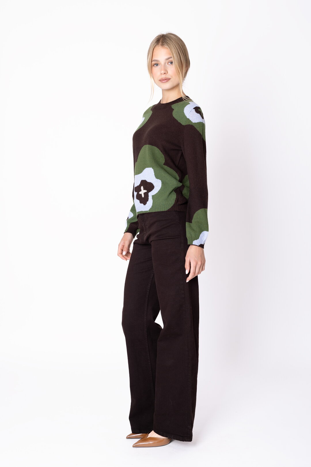 Wollpullover Imprint Bloom