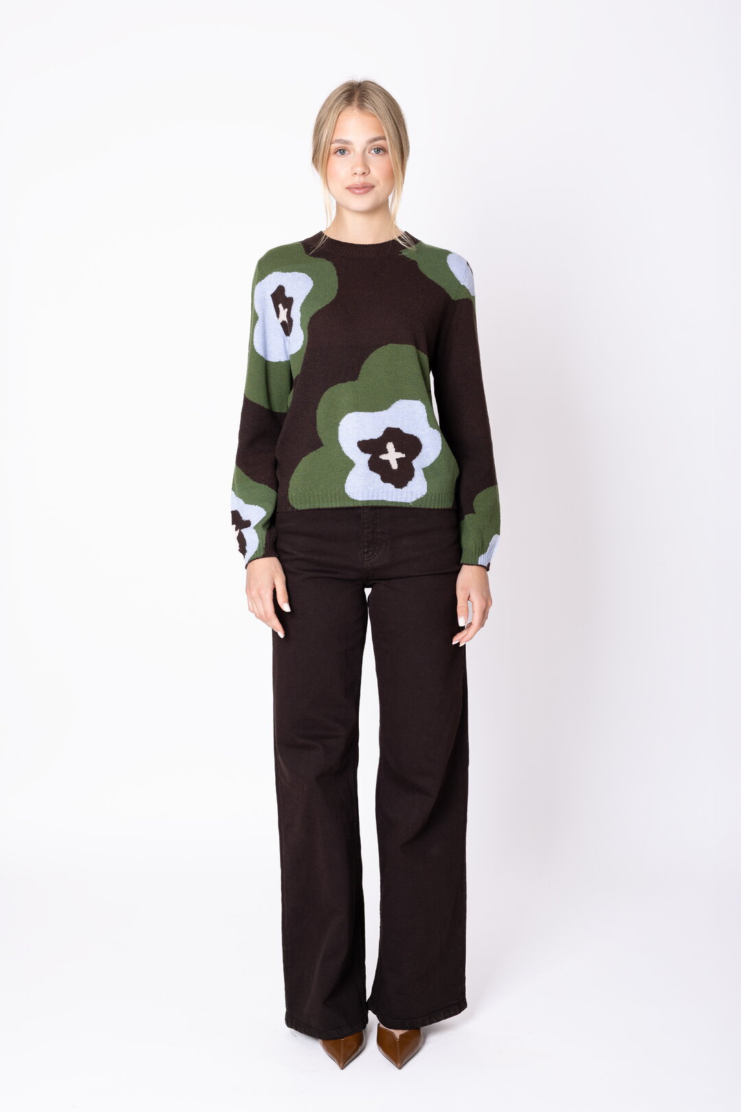 Wollpullover Imprint Bloom