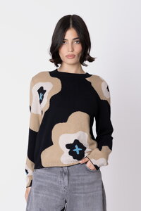 Wollpullover Imprint Bloom