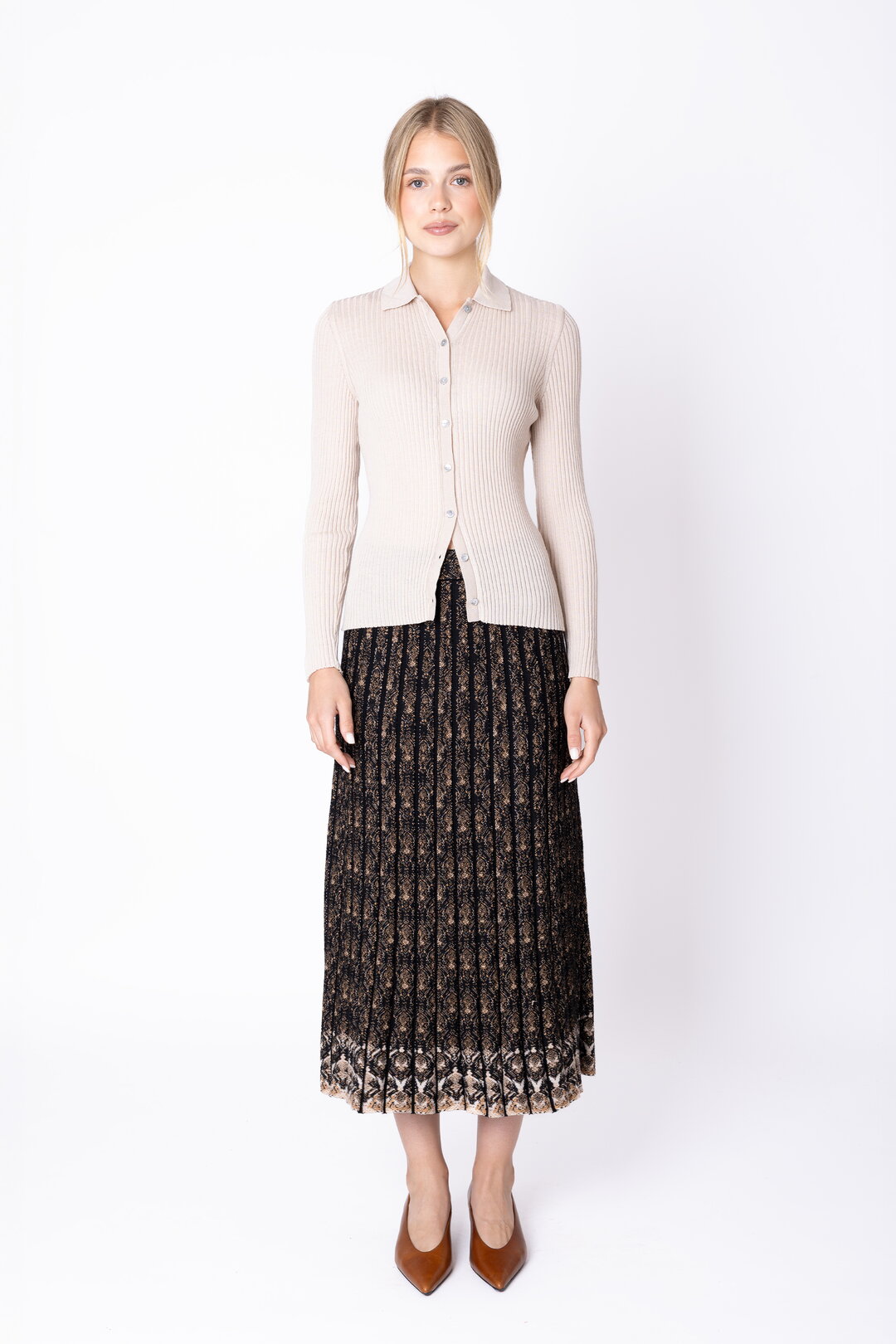 Plissierter Strickrock Fika Floral