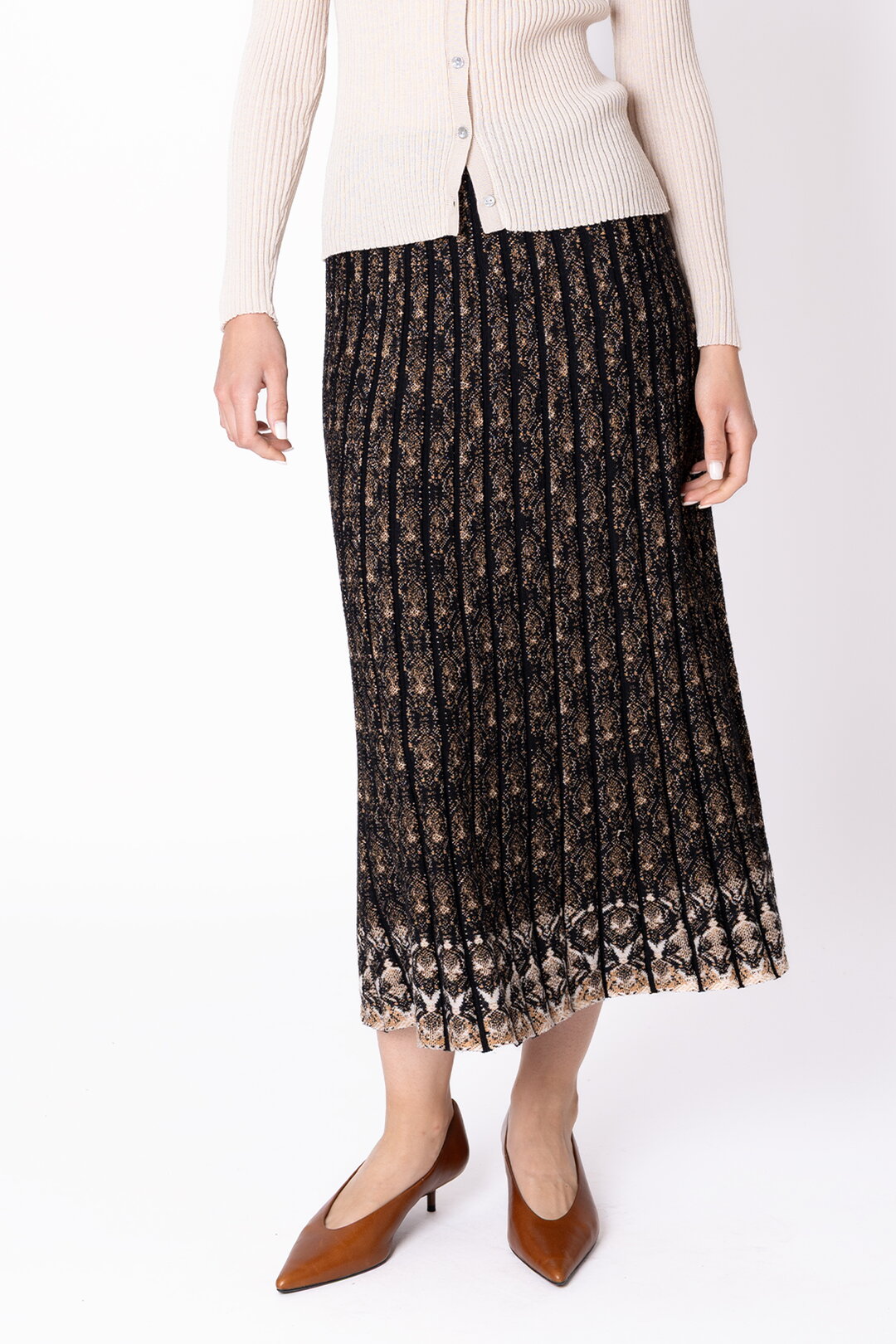 Plissierter Strickrock Fika Floral