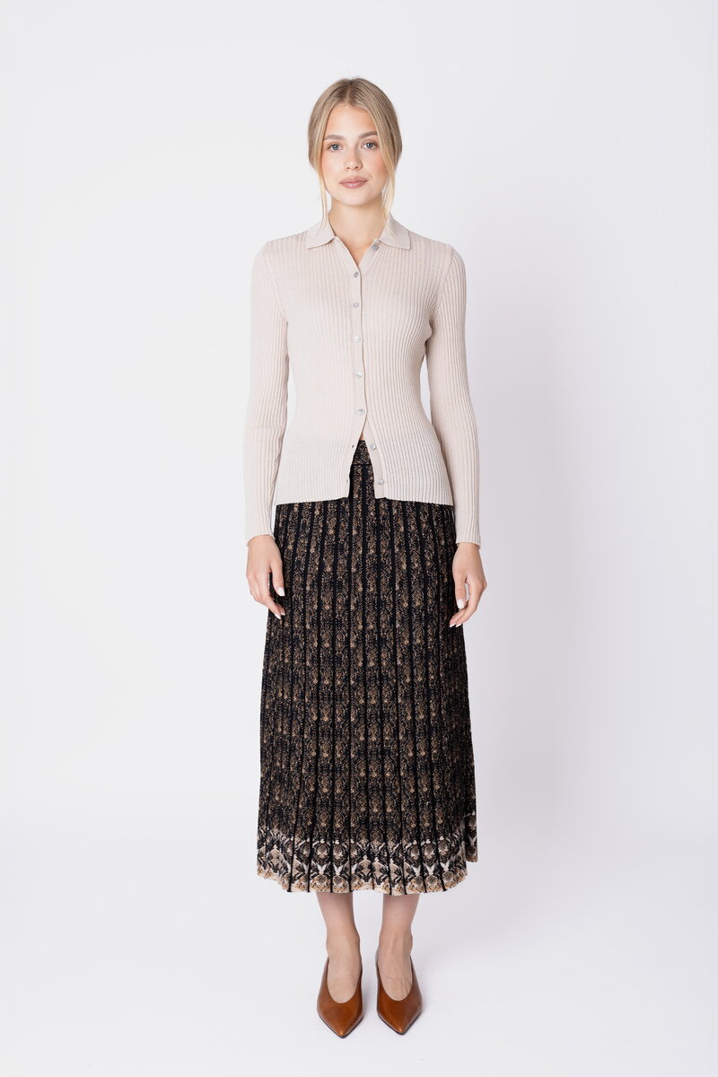 Plissierter Strickrock Fika Floral