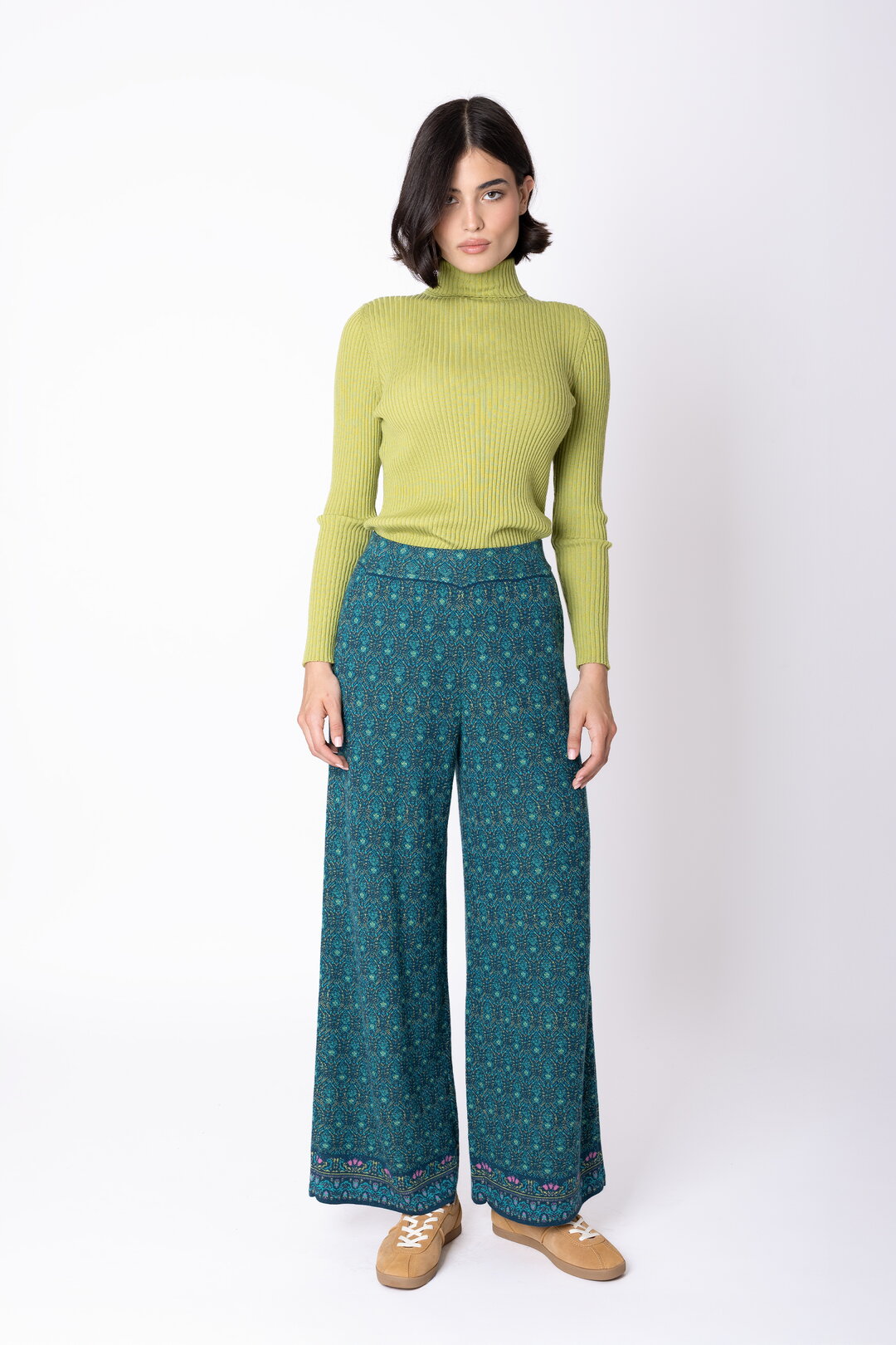 Knit Pants Fika Floral