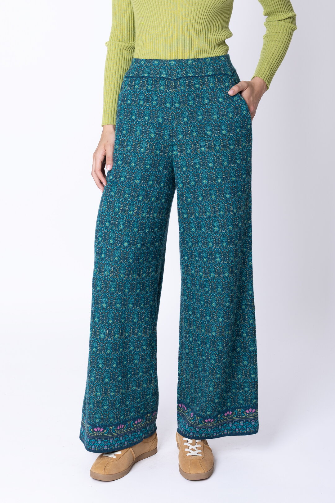 Knit Pants Fika Floral
