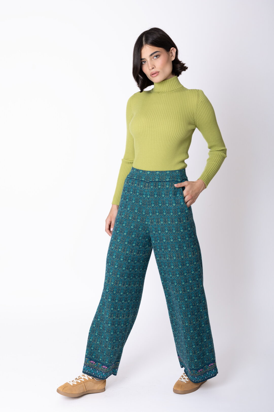 Knit Pants Fika Floral