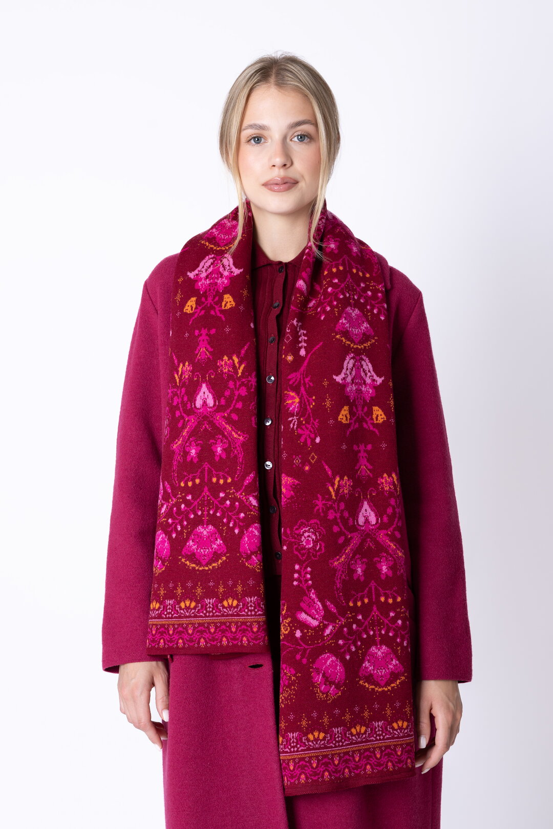 Knit Scarf Fika Floral