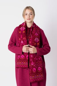 Knit Scarf Fika Floral