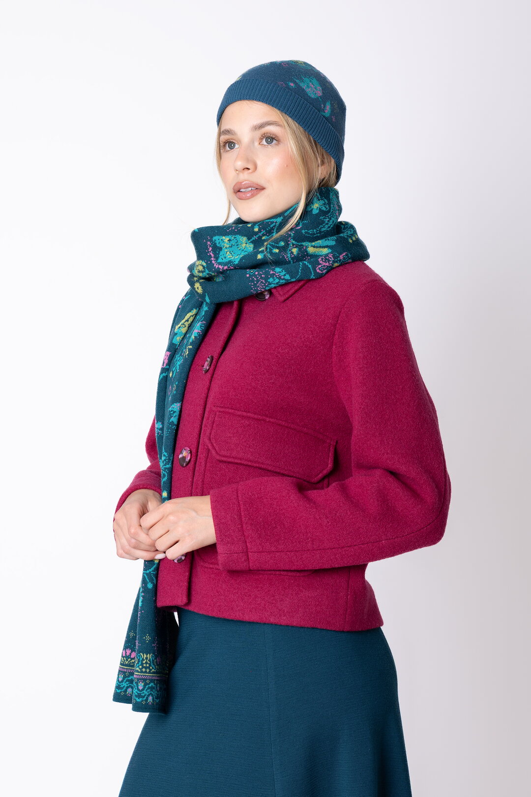 Knit Cap Fika Floral