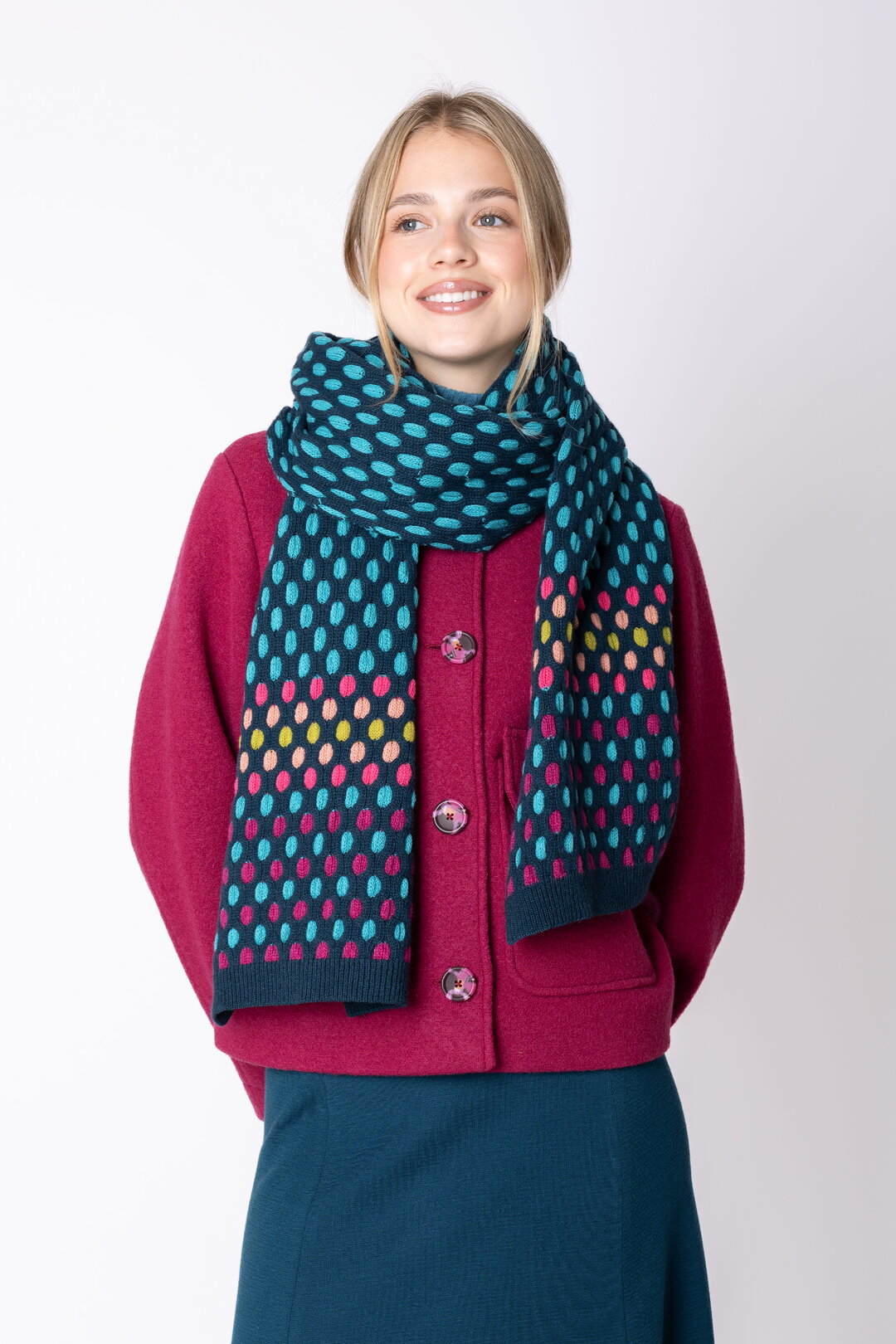 Knit Scarf Bubbles