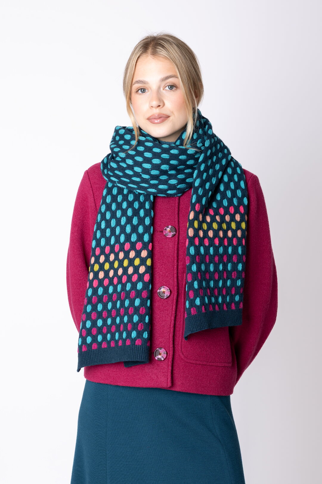 Knit Scarf Bubbles