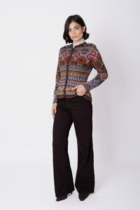 Peplum Strickjacke Azulejo