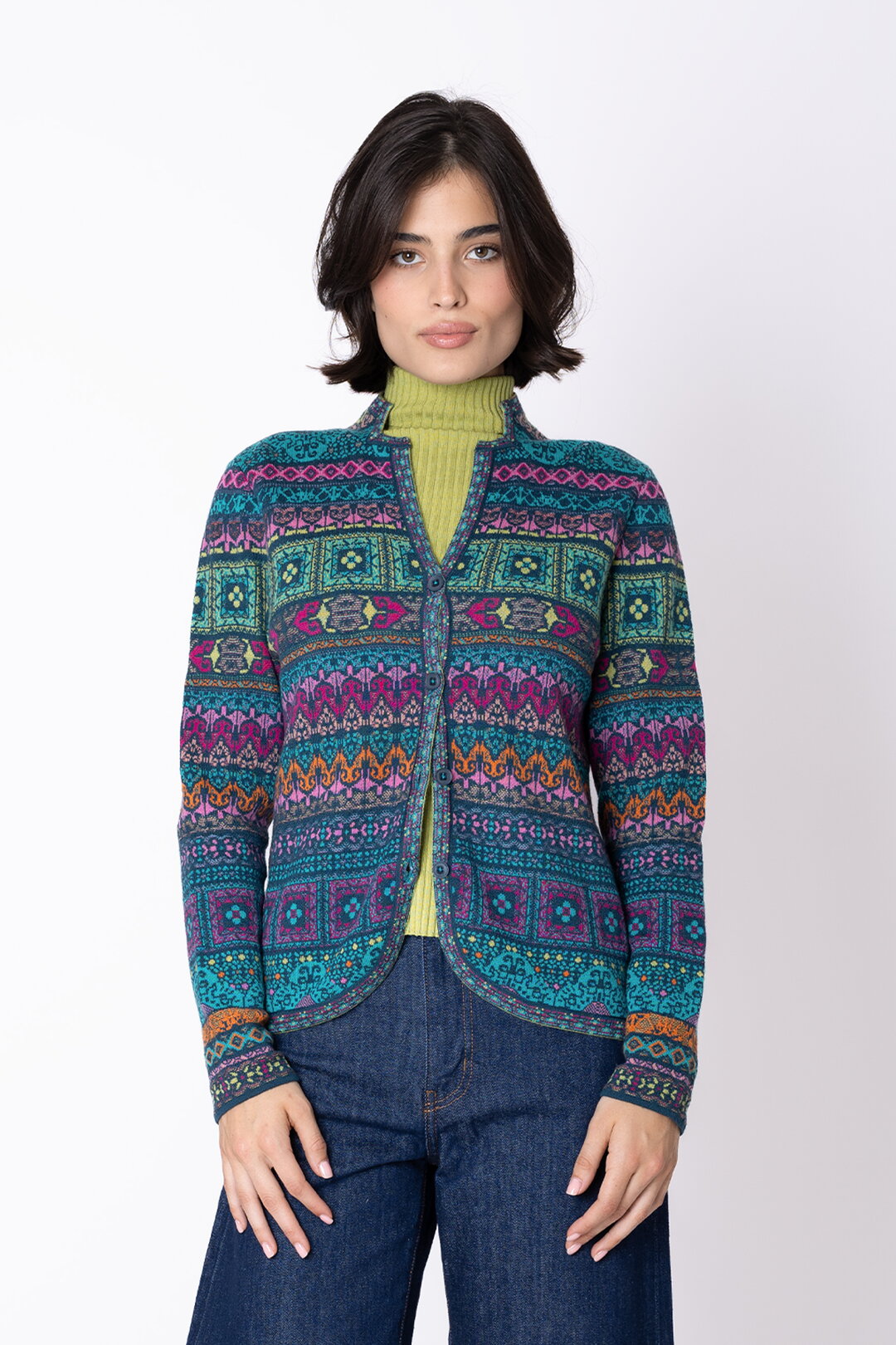 Knit Jacket Azulejo