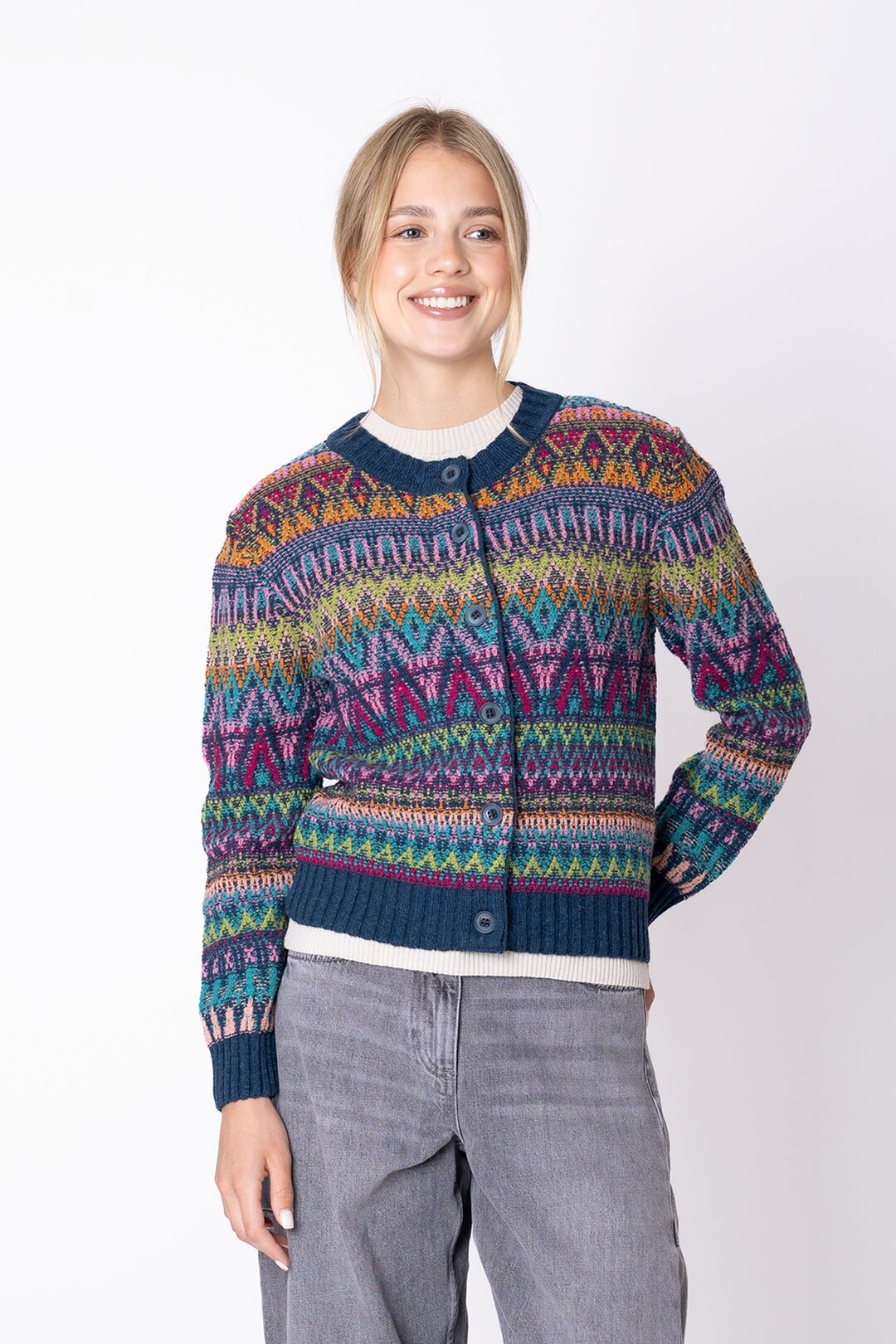 Cardigan Azulejo Wave