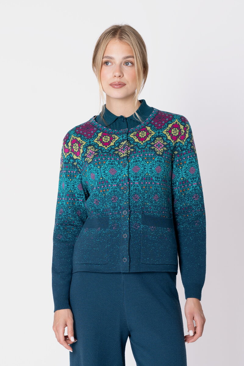 Strickkardigan Azulejo Fade