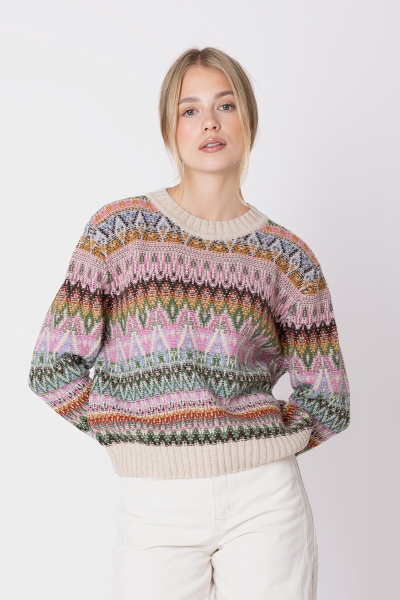 Azulejo Wave Wolle Pullover