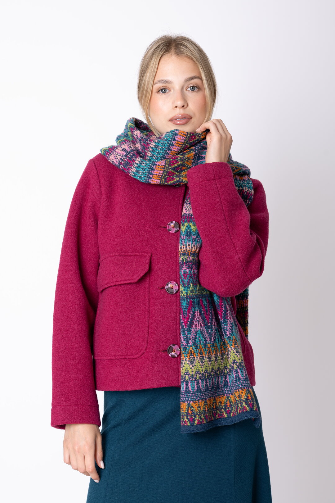 Knit Scarf Azulejo Wave
