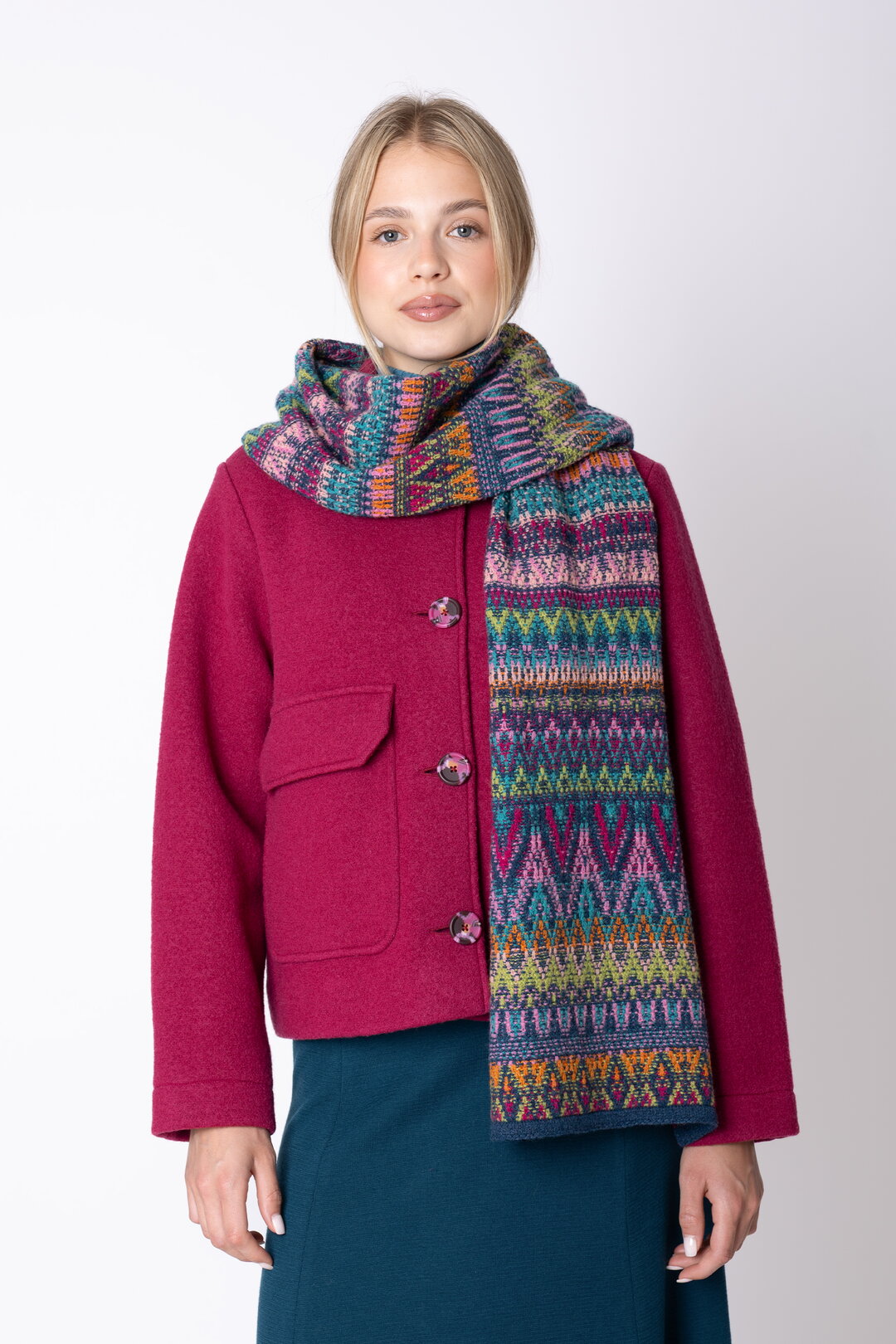 Knit Scarf Azulejo Wave